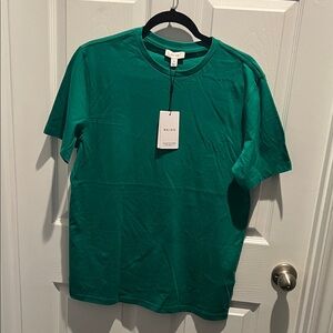 Reiss Short-Sleeve Crew T-Shirt in Green
